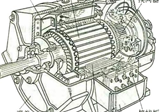 電機（馬達）的基本結構。